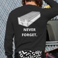 Card Catalog Never Forget Library Librarian Back Print Long Sleeve T-shirt