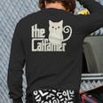 Cat Dad The Catfather Cats Kitten Back Print Long Sleeve T-shirt