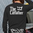 The Catfather Cat Dad Back Print Long Sleeve T-shirt