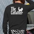 The Catfather Cat Dad For Men Cat Lover Back Print Long Sleeve T-shirt
