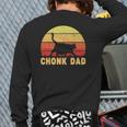 Chonk Dad Fat Cat Dad Meme For Cat Dads Back Print Long Sleeve T-shirt