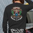 Christmas Motorcycle Santa Skull Santa Bike Rider Back Print Long Sleeve T-shirt