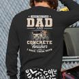 Concrete Finisher Skilles Dad Laborer Father's Day Back Print Long Sleeve T-shirt