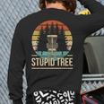 Cool Disc Golf Player Quote I Stupid Tree Back Print Long Sleeve T-shirt