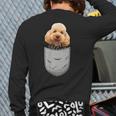 Cute Poodle Pudelhund Caniche Dog Lovers And Pocket Owner Back Print Long Sleeve T-shirt