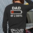 Dad Of 2 Boys Back Print Long Sleeve T-shirt