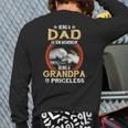 Being A Dad Is An Honor Being A Grandpa Is Priceless Vintage Back Print Long Sleeve T-shirt