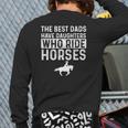 Dad Of Horse Lover Equestrian Horseback Rider Back Print Long Sleeve T-shirt
