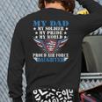 My Dad Is A Soldier Airman Proud Air Force Daughter Back Print Long Sleeve T-shirt