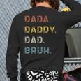 Dada Daddy Dad Bruh Back Print Long Sleeve T-shirt