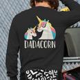 Dadacorn Father Daughter Unicorn Back Print Long Sleeve T-shirt