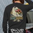 Daddy SaurusRex Dinosaur Men Daddysaurus Family Matching Back Print Long Sleeve T-shirt