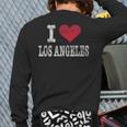Distressed Retro I Love Los Angeles Souvenir Back Print Long Sleeve T-shirt