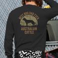 Dogs 365 Best Dog Dad Ever Australian Cattle Dog Back Print Long Sleeve T-shirt