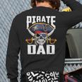 Family Skull Pirate Dad Jolly Roger Crossbones Flag Back Print Long Sleeve T-shirt