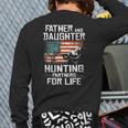 Father Daughter Hunting Partners American Flag On The Back Back Print Long Sleeve T-shirt