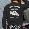 Father Son Fist Bump Matching Father's Day Daddy Dad & Son Back Print Long Sleeve T-shirt