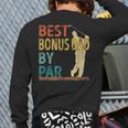 Father's Day Best Bonus Dad By Par Golf For Dad Back Print Long Sleeve T-shirt