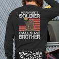 My Favorite Soldier Calls Me Brother Proud Army Bro Back Print Long Sleeve T-shirt