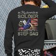 My Favorite Soldier Calls Me Step Dad Army Graduation Back Print Long Sleeve T-shirt