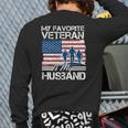My Favorite Veteran Is My Husband Back Print Long Sleeve T-shirt