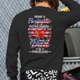 Being A Firefighter Is An Honor Being A Dad Is Priceless American Flag Back Print Long Sleeve T-shirt