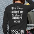 My First Father's Day As A Grandpa New Baby Announcement Back Print Long Sleeve T-shirt