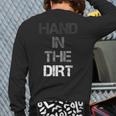 Football Lineman For Gloves Hand In The Dirt Back Print Long Sleeve T-shirt