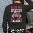 Weekend Forecast Slot Car Racing Back Print Long Sleeve T-shirt