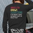 Abuelito Know Everything Father's Day For Grandpa Back Print Long Sleeve T-shirt