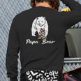Autism Family Papa Bear Autism Awareness Back Print Long Sleeve T-shirt