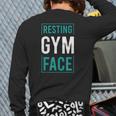 Saying Resting Gym Face Back Print Long Sleeve T-shirt