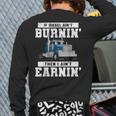 Trucker Quote Semi Truck Driver Wheeler Mechanic Men Back Print Long Sleeve T-shirt