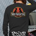 Twin Dad Fathers Day ParentingShirt For Men Back Print Long Sleeve T-shirt