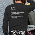 G-Pa Definition Father's Day Back Print Long Sleeve T-shirt