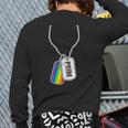 Gay Pride Flag Lgbt Military Dog Tag Back Print Long Sleeve T-shirt