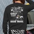 Golf Cart Retirement Grandpa Retired Golfing Back Print Long Sleeve T-shirt
