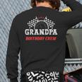 Grandpa Birthday Crew Race Car Theme Party Racing Car Driver Back Print Long Sleeve T-shirt
