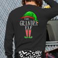 Grandpa Elf Matching Family Group Christmas Party Pajama Back Print Long Sleeve T-shirt