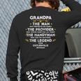 Grandpa Family Quote Usa City Cutlerville Michigan Back Print Long Sleeve T-shirt