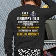 Grumpy Old 31St Infantry Regiment Veteran Soldier Xmas Back Print Long Sleeve T-shirt