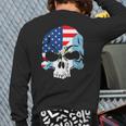 Guatemala Usa Flag Skull Back Print Long Sleeve T-shirt
