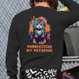 Gym Workout Or Fitness Cat In A Gym Back Print Long Sleeve T-shirt