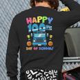 Happy 100Th Day Of School Truck Boys Kids 100 Days Of School Back Print Long Sleeve T-shirt