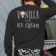 Ice CreamVanilla Flavor Birthday Party Back Print Long Sleeve T-shirt
