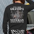 I'm A Dad Grandpa Veteran Father's Day Back Print Long Sleeve T-shirt