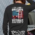 I'm A Dad Grandpa And Veteran Fathers Day Papa Grandpa Veteran Back Print Long Sleeve T-shirt