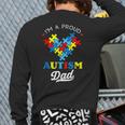 I'm A Proud Autism Dad Autism Awareness Father Autistic Son Back Print Long Sleeve T-shirt