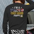 I'm A Proud Coast Guard Pappy American Flag For Veteran Veteran Back Print Long Sleeve T-shirt