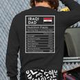 Iraqi Dad Nutrition Facts National Pride For Dad Back Print Long Sleeve T-shirt